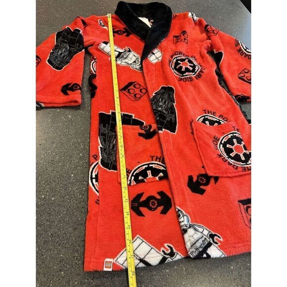 Lego Star Wars Kids Red Fleece Darth Vader Robe Red Sz L - Picture 7 of 11
